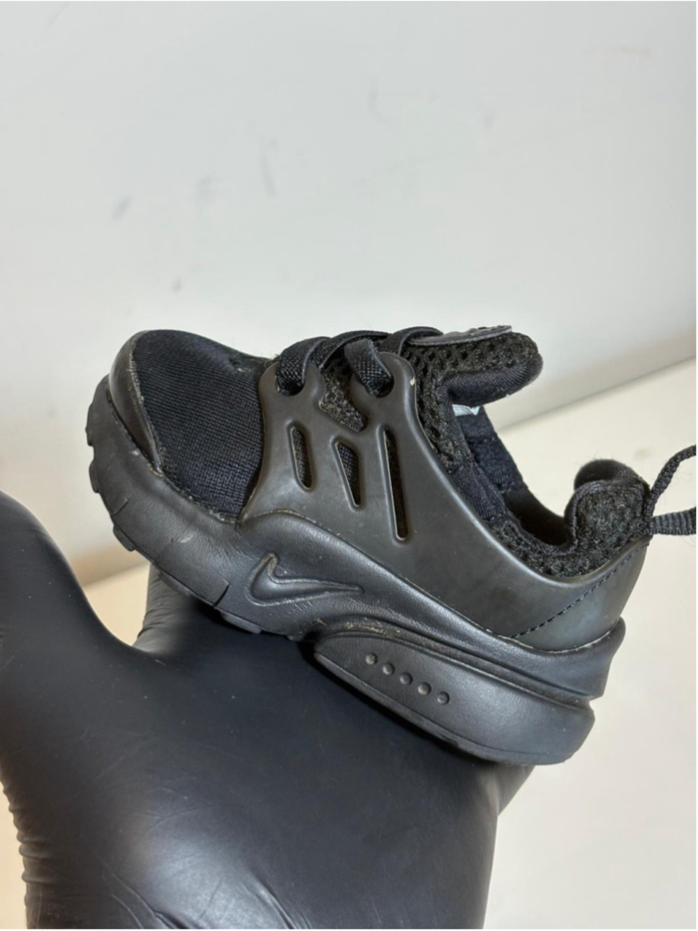 Nike Little Presto TD Triple Black Toddler Size 4C Athletic Shoes #F